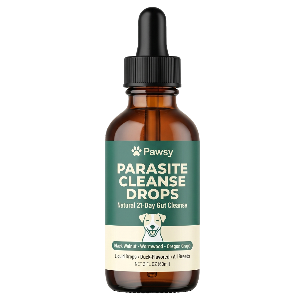 Pawsy Parasite Cleanse Drops bottle
