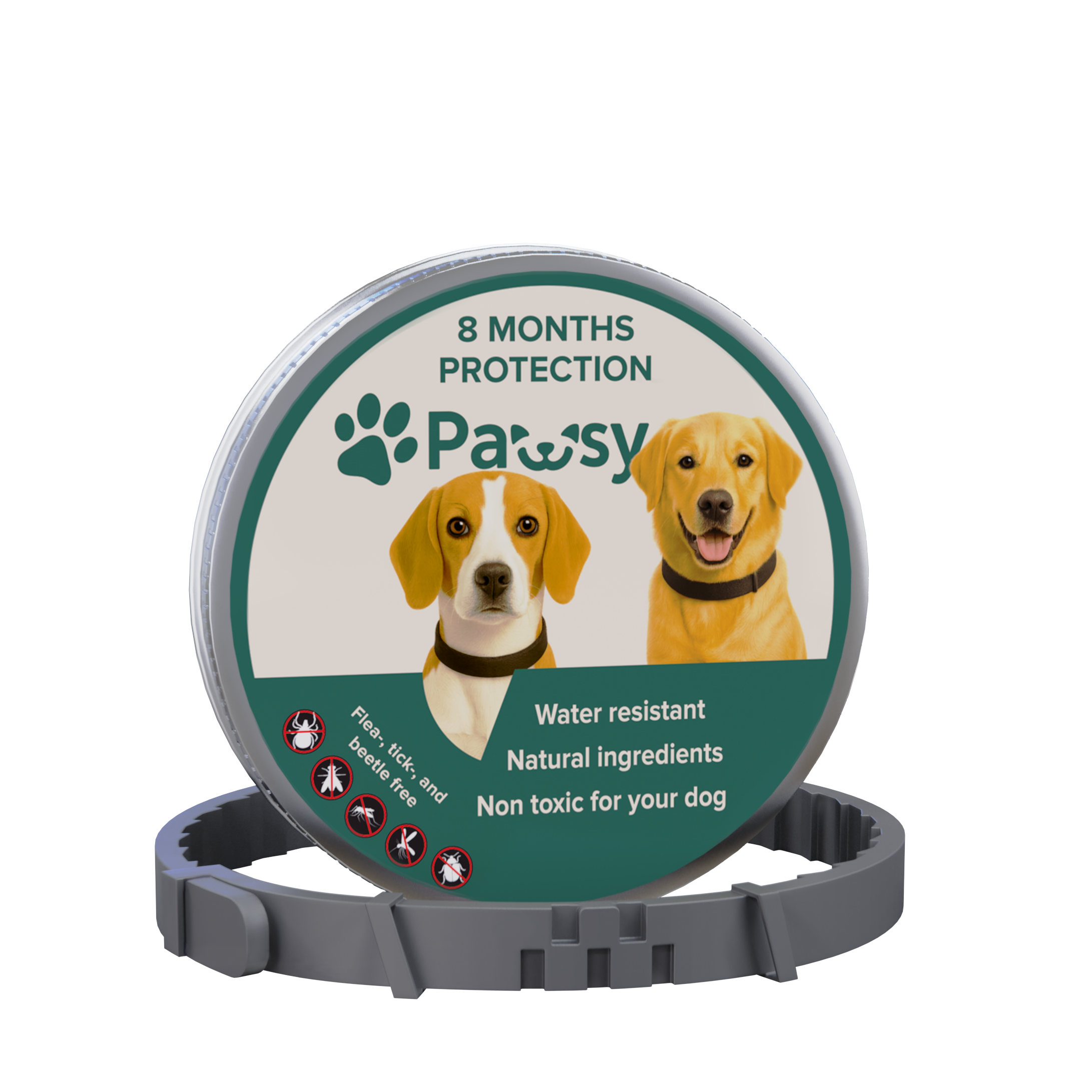 Pawsy™ – All Natural Flea & Tick Collar for Dogs