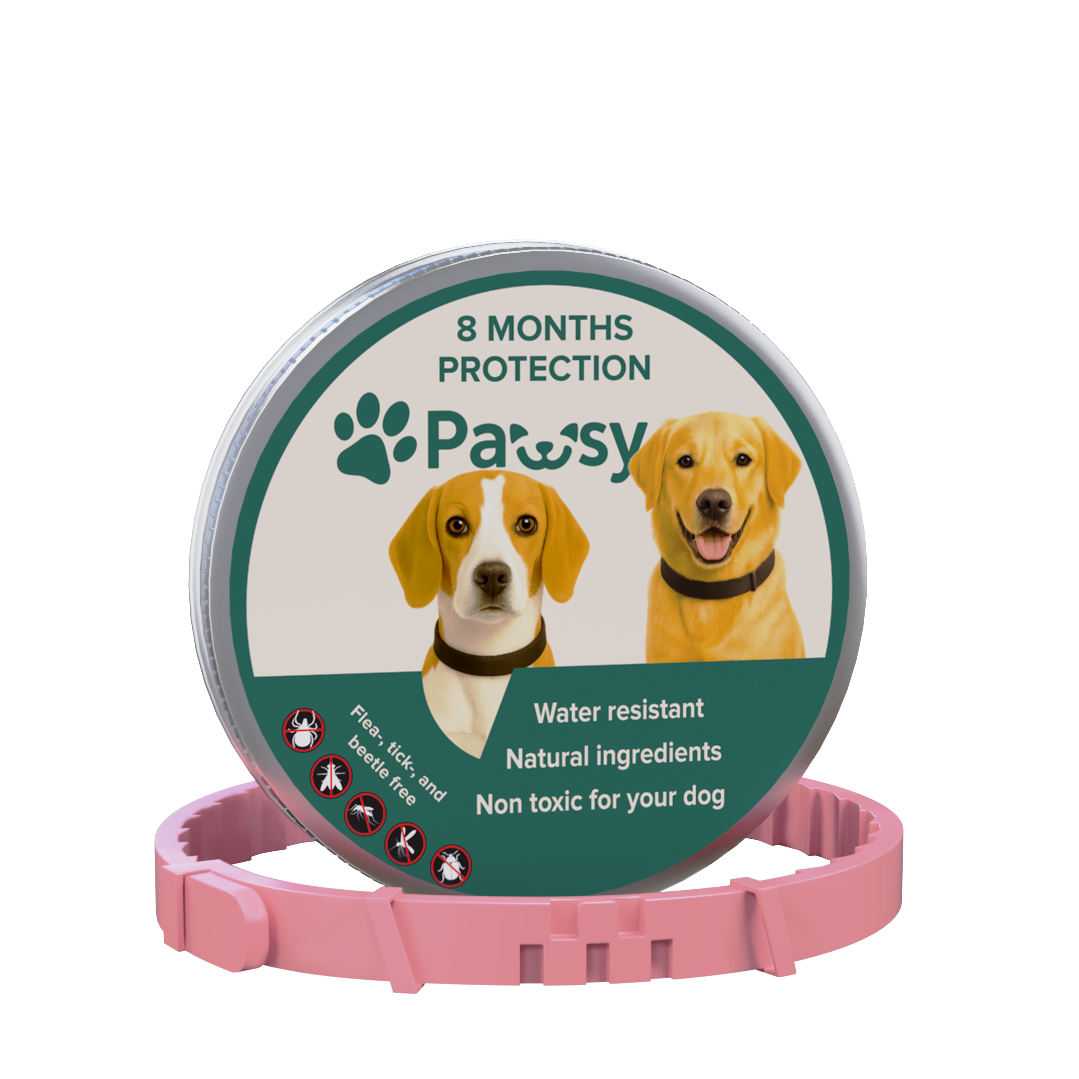 Pawsy™ – All Natural Flea & Tick Collar for Dogs