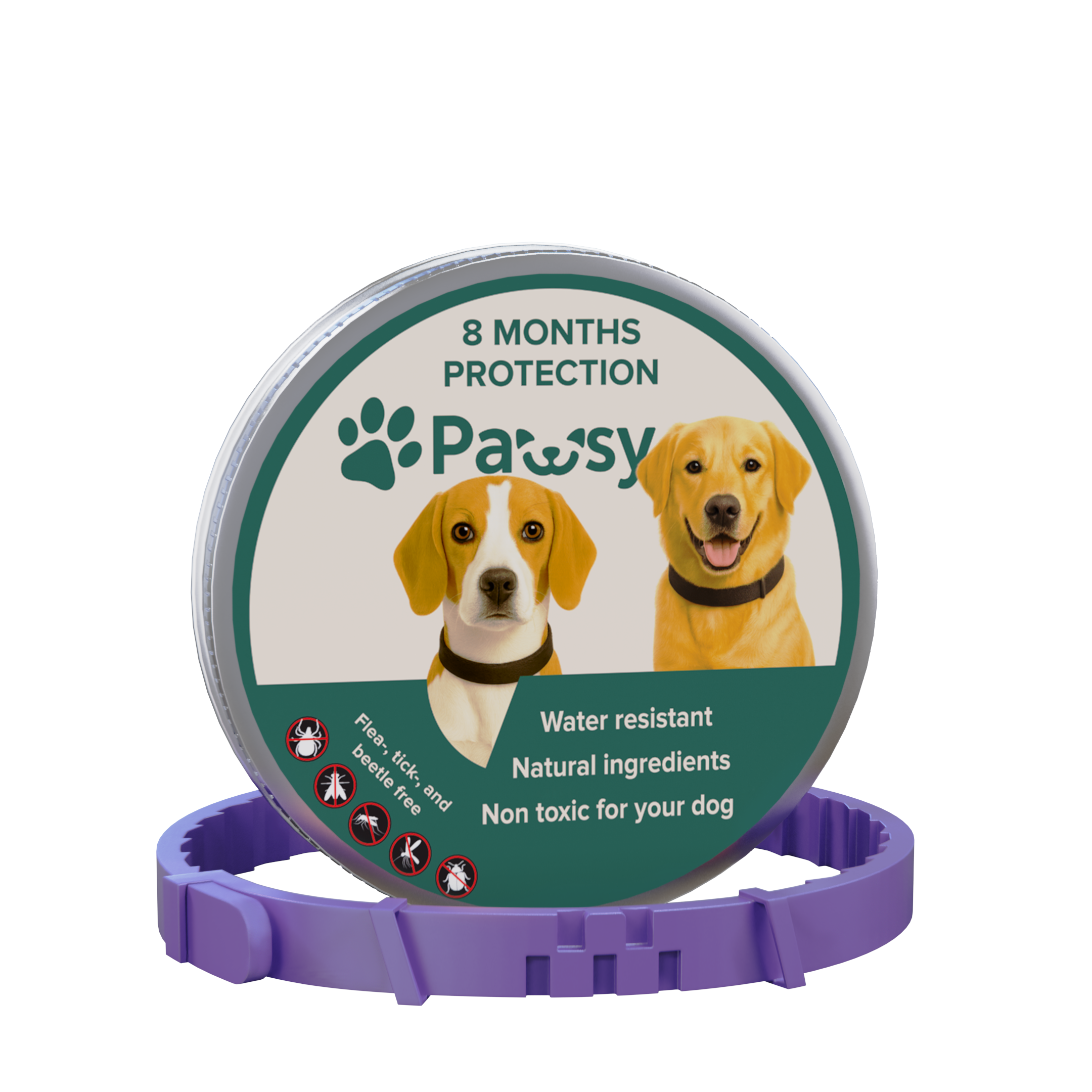Pawsy™ – All Natural Flea & Tick Collar for Dogs